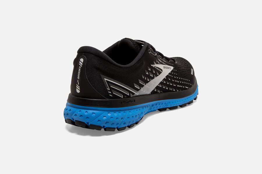 Brooks Ghost 13 Road Running Shoes - Mens - Black/Grey/Blue - NA6058473